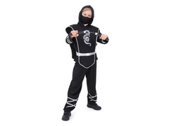 Costum războinic ninja negru - 1 buc.