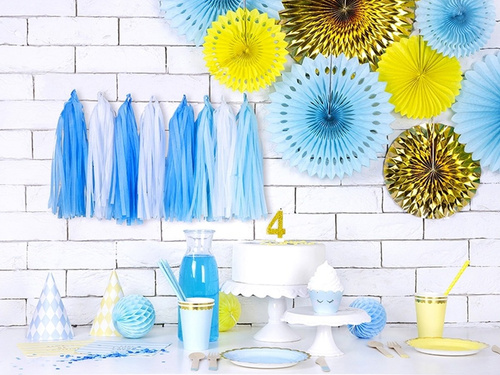 Lumânare numerică cu sclipici - 4 - 1 buc.