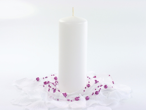 Lumânare club albă mată - 15 cm - 1 buc.