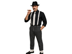 Zestaw gangstera biały - 1 komplet.
