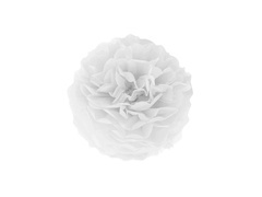 Decorațiuni florale suspendate pom pom - alb - 25 cm - 1 buc.