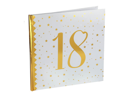 Carte de oaspeți albă imprimată 18 - 24 cm x 24 cm