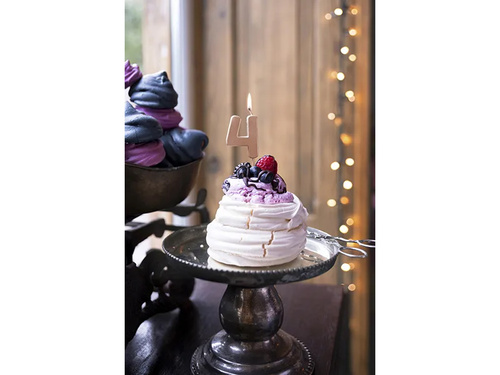 Numărul patru lumânare aur roz - 4 - 1 buc.