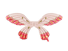 Balon de folie cu aripi de fluture roz - 102 x 50 cm - 1 buc.