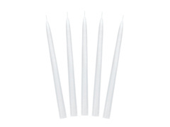 Lumânare con albă - 24 cm - 10 buc.