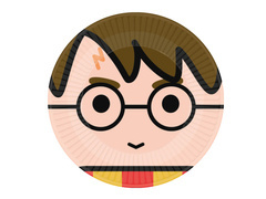 Farfurii aniversare Harry Potter - 23 cm - 8 buc.