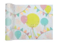 Bandă de alergare Happy Birthday - 30 cm x 3 m - 1 buc.