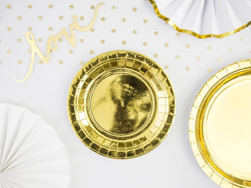 Organza albă cu puncte aurii - 36 cm x 9 m.