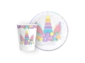Set aniversare unicorn - 12 buc.