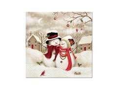 Șervețele de Crăciun Snowmen - 33 cm - 20 buc.
