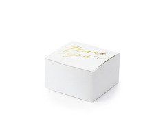 Cutii pentru oaspeți cu inscripție auriu Thank You - 10 buc.