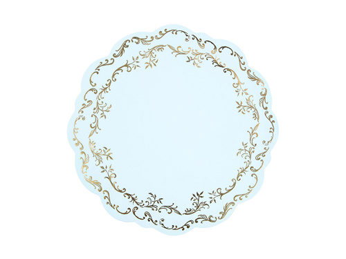 Fețe de masă din foiță de aur - albastru - 35,5 cm - 6 buc.