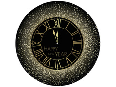 Farfurii de hârtie pentru Anul Nou Anul Nou fericit - 18 cm - 6 buc.