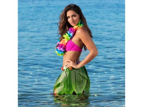 Fusta hawaiiană frunze tropicale