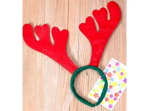 Bentiță cu coarne de ren - roșu - 1 buc.