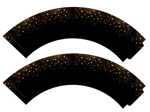 Cutii pentru cupcakes cu sclipici - 6 buc.