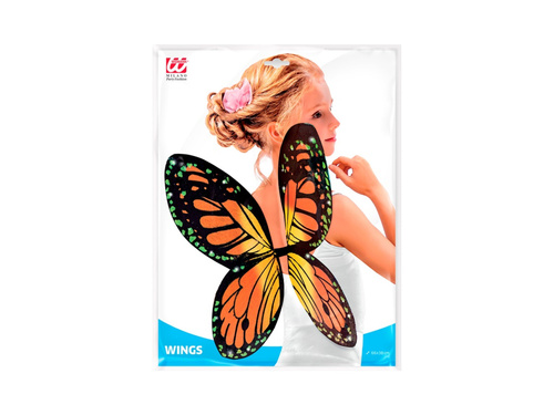 Aripi de fluture negre, portocalii și galbene pentru copii 66×38 cm