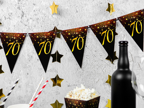 Banner cu steag strălucitor pentru a 70-a aniversare - 5m