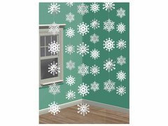 Decor suspendat Oameni de zăpadă - 6 buc.