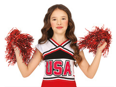 Pompoane majorete roșu - 2 buc.