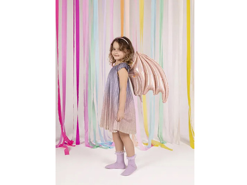 Aripile liliacului balon din folie roz auriu - 85 x 50 cm - 1 buc.
