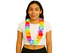 Colier hawaian - curcubeu - 100 cm - 1 buc.