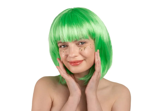 Peruca cu franjuri Verde neon - 1 buc.