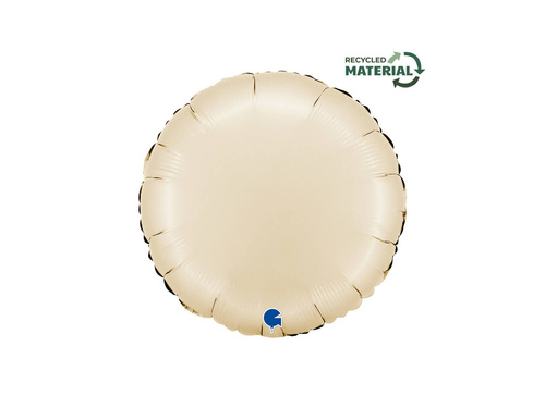 Balon rotund din folie satin crem - 14" - 1 buc.