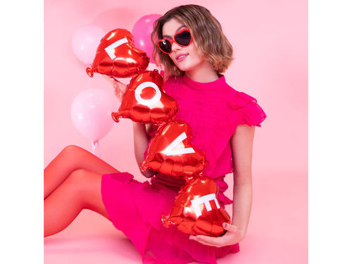 Ghirlandă de baloane cu inimi de dragoste - 101 x 27 cm