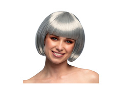 Peruca de cabaret gri argintiu