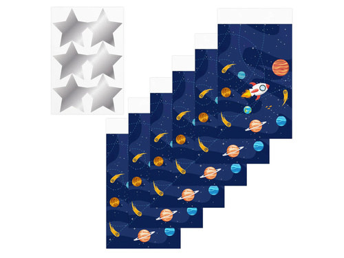 Pungi de hârtie Planete - 6 buc.