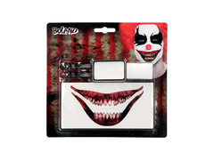 Kit de pictură pe față cu clovn înfricoșător