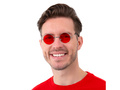 Ochelari hippie roșu - 1 buc.