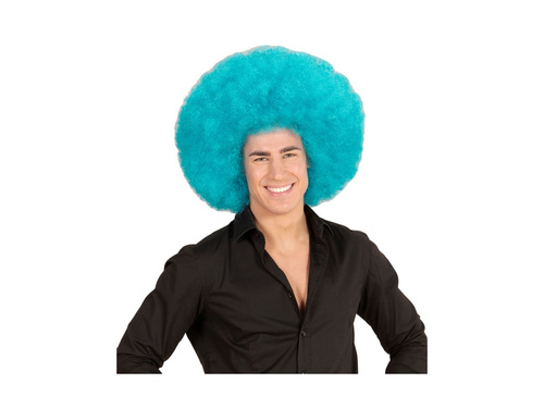 Peruca afro albastru de calitate mare
