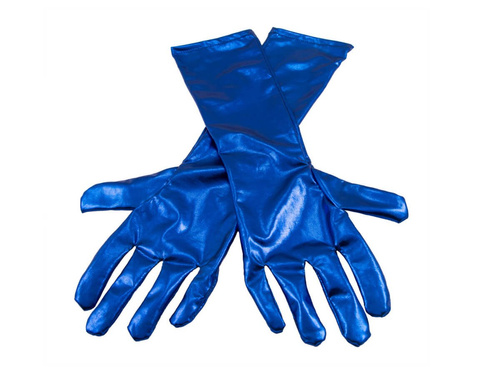 Mănuși de carnaval albastru - 40 cm.