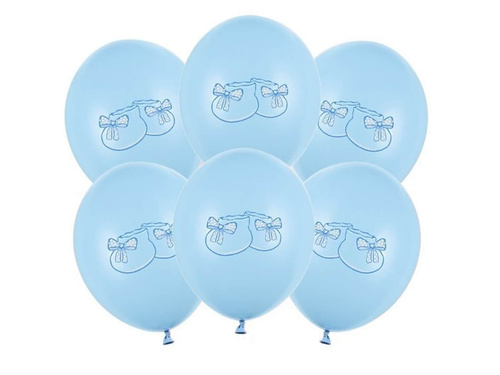 Baloane de pantofi din latex albastru - 30 cm - 5 buc.