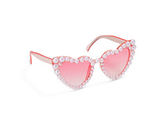 Ochelari Heart Pearls - roz - 1 buc.
