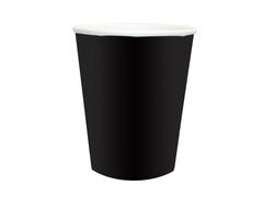 Pahare de hârtie negre - 250 ml - 6 buc.