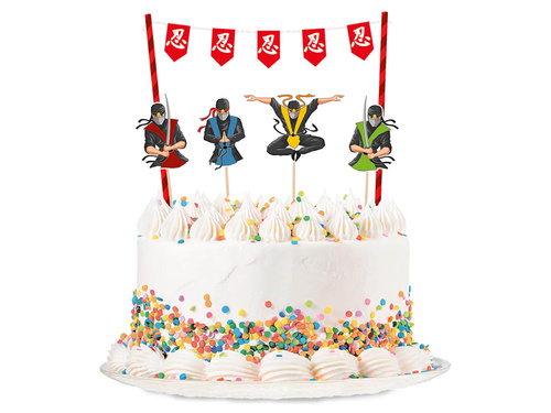 Set decorațiuni pentru tort Ninja - 5 buc.