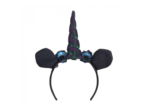 Bentiță Unicorn întunecat cu trandafiri - 1 buc.