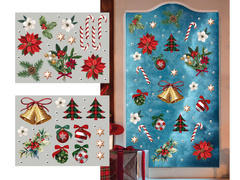 Electrostatic Poinsettia decor de Crăciun