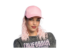 Pălărie Casey cu perucă roz