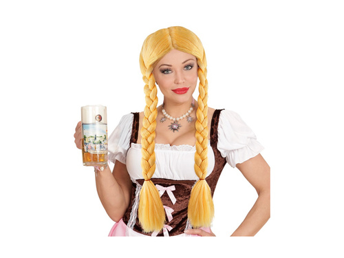 Peruca bivol blond cu împletituri