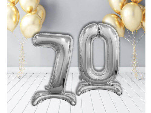 Set de baloane din folie 70 argint - 74 cm