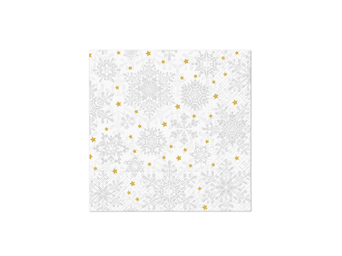 Șervețele de Crăciun Fulgi de zăpadă - 33 cm - 20 buc.