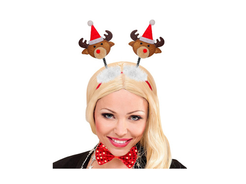 Bentiță ren cu pălărie de Moș Crăciun