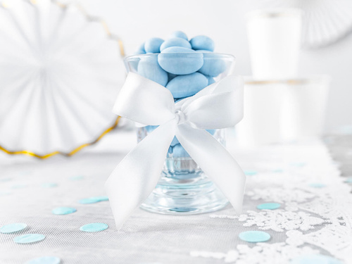 Panglică satinată, albă, 25 mm / 25 m, 1 buc.