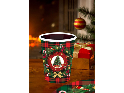 Cupe de hârtie pentru pomul de Crăciun - 240 ml - 6 buc.