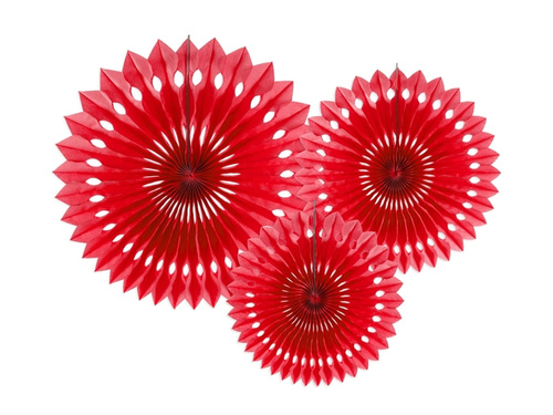 Rozete de agățat roșii - 3 buc.