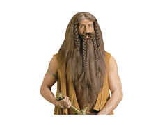 Barbar, perucă vikingă cu barbă și mustață